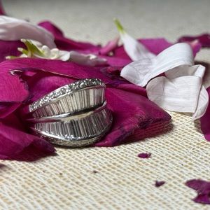 Platinum diamond cocktail ring